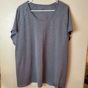 CHAMPION 3X gray athletic yoga workout stretch top